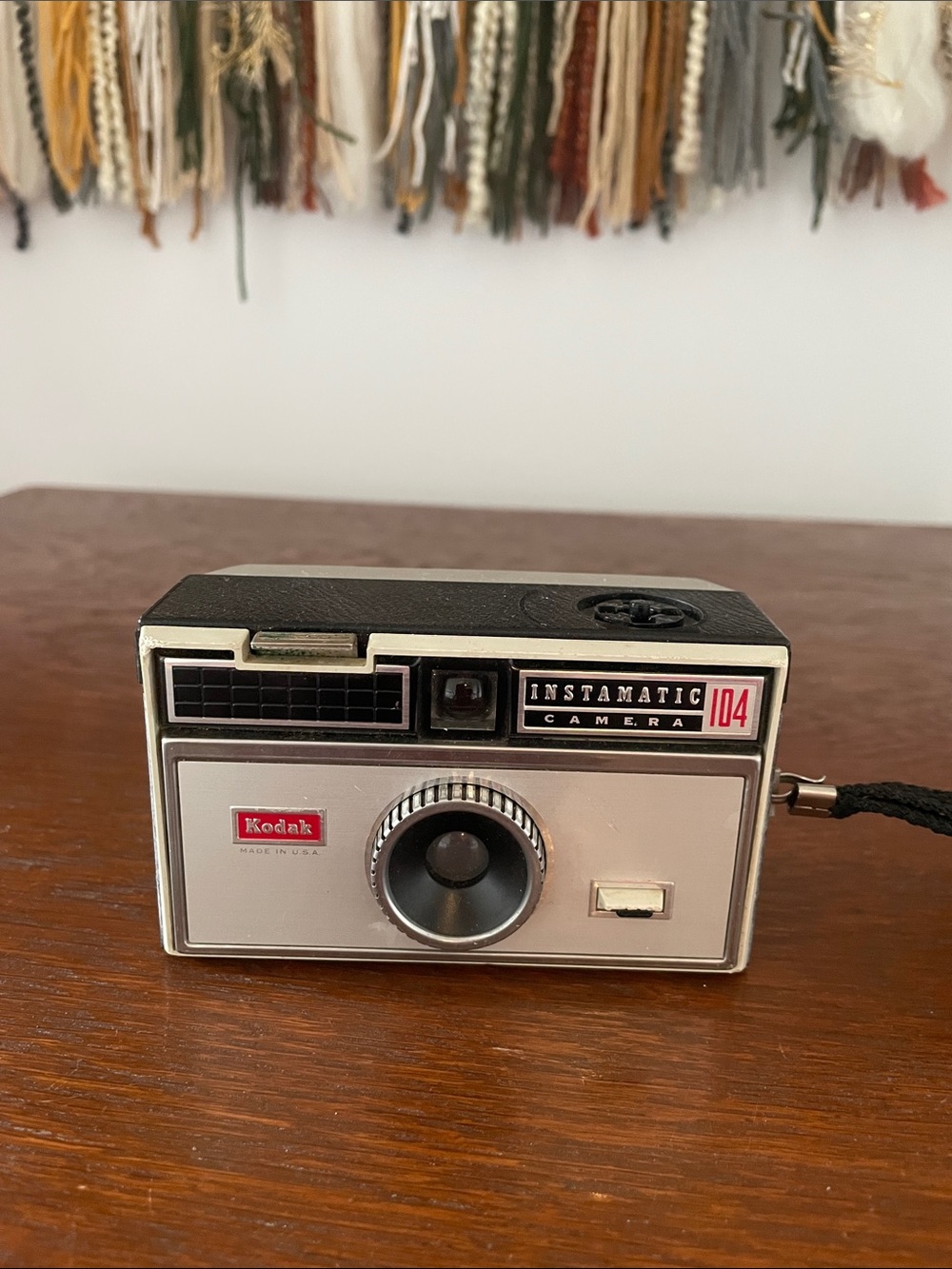 Kodak Instamatic 104 Compact Camera in Black and Silver 1960’s